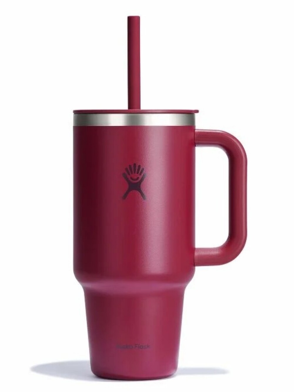 Hydro Flask 32 oz Travel Tumbler with Straw Handle Reef Deep Pink Red NWT